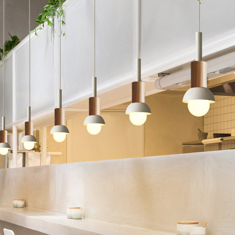 Scandinavische houten hanglamp