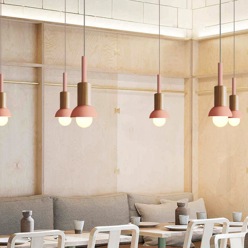 Scandinavische houten hanglamp