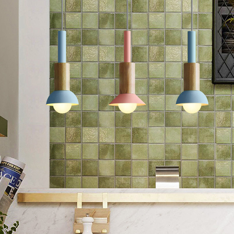 Scandinavische houten hanglamp