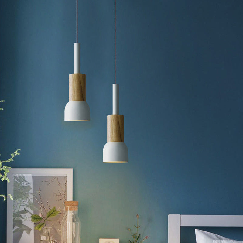 Scandinavische houten hanglamp