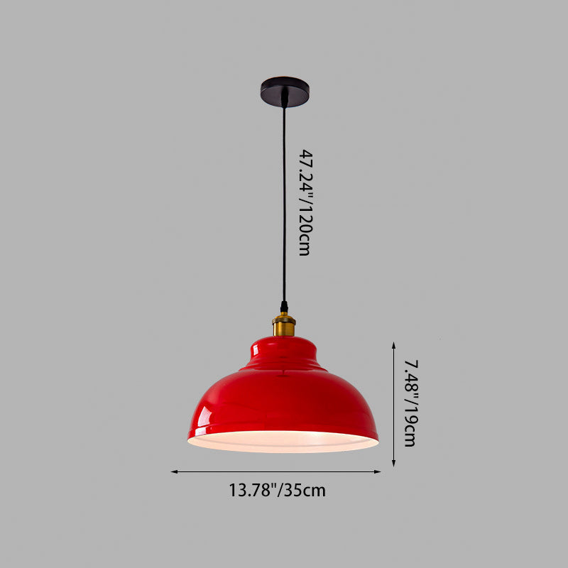 Industriële Rode Hanglamp