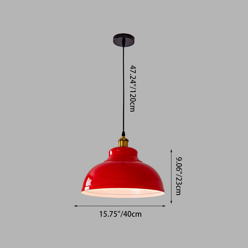 Industriële Rode Hanglamp