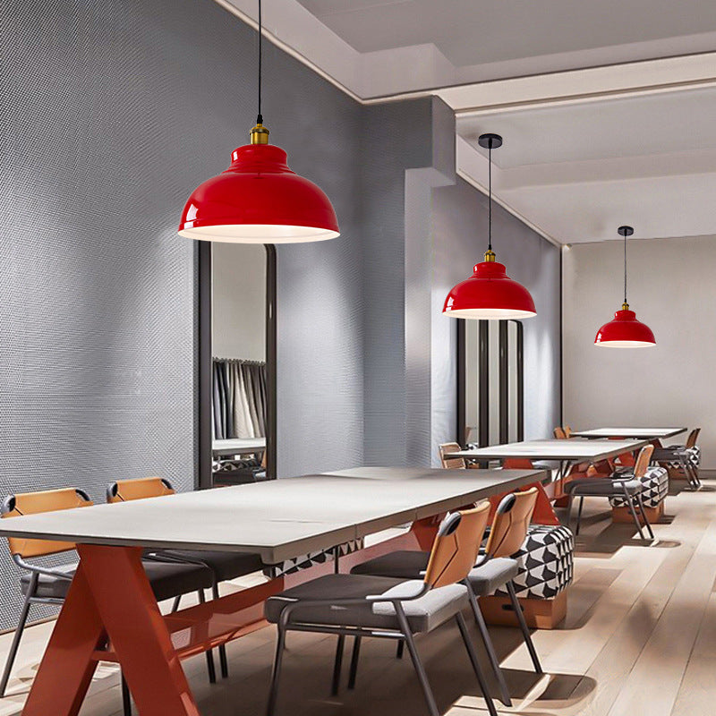 Industriële Rode Hanglamp