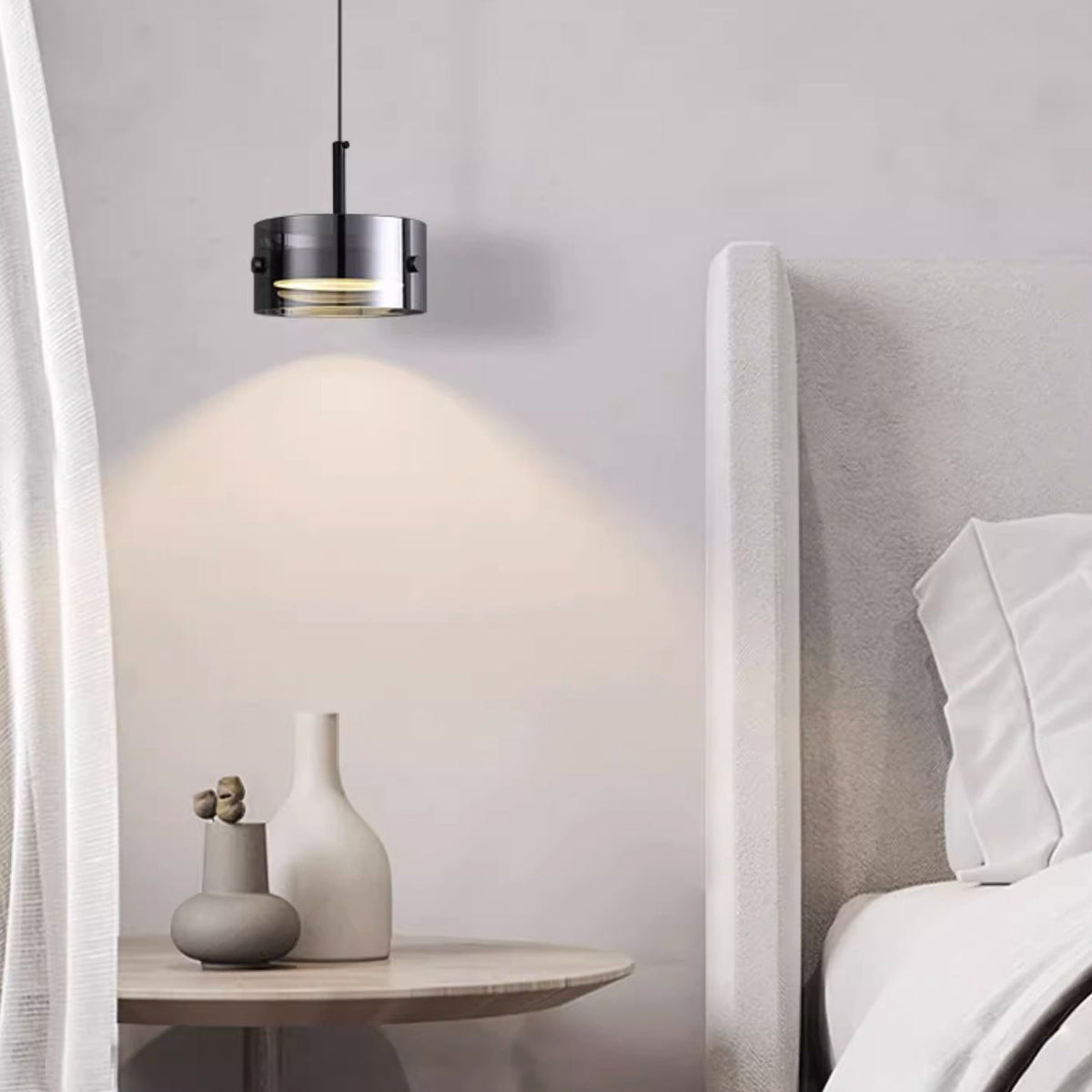 Minimalistische Smoke Gray LED Hanglamp