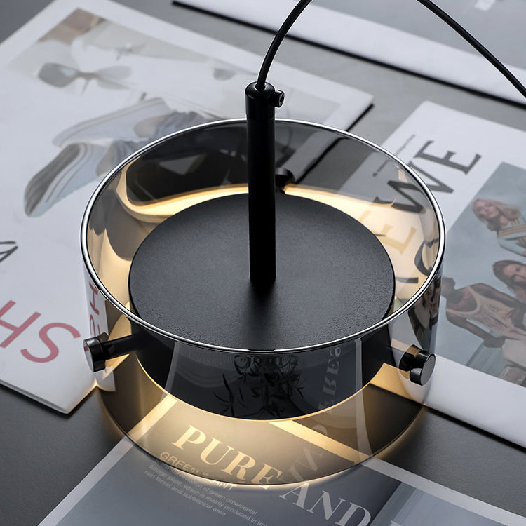 Minimalistische Smoke Gray LED Hanglamp