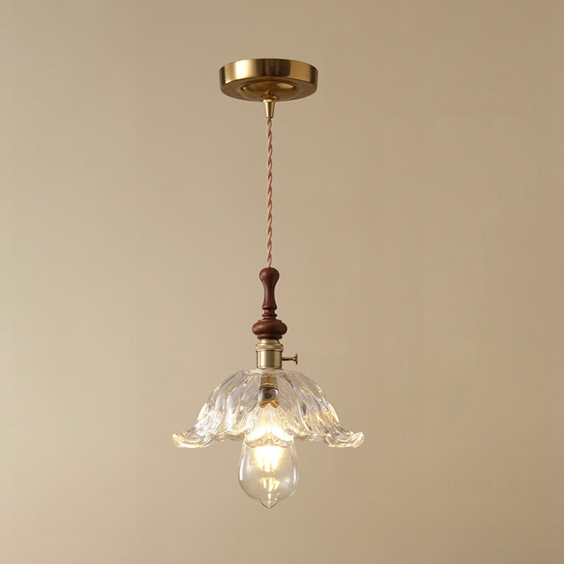 Franse Hanglamp met Houten Detail