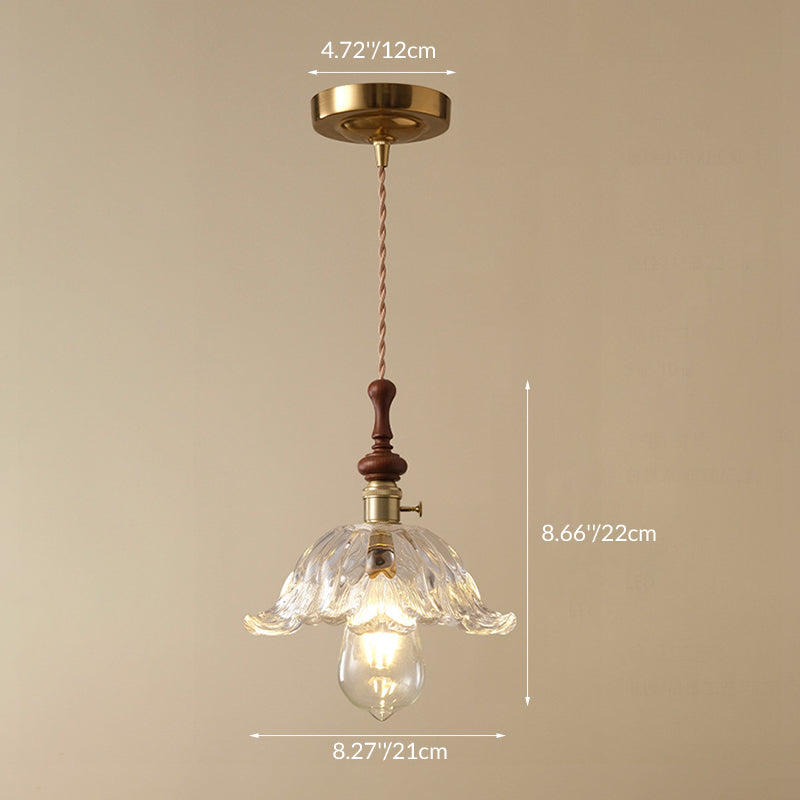 Franse Hanglamp met Houten Detail