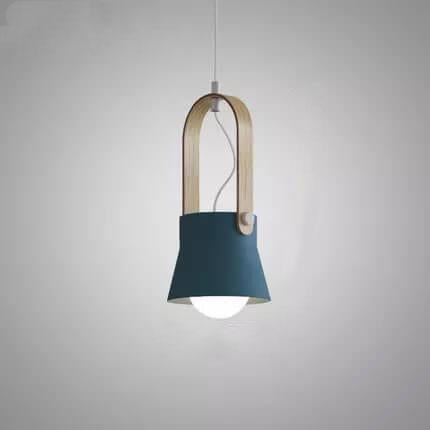 Kleurrijke Moderne Hanglamp Metaal En Hout