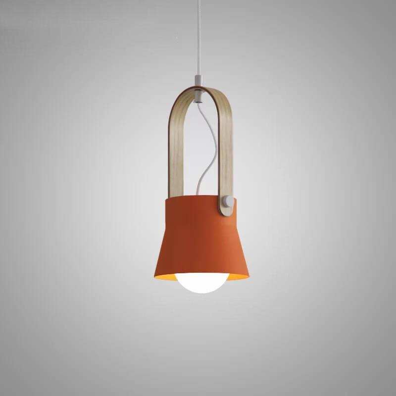 Kleurrijke Moderne Hanglamp Metaal En Hout