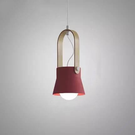 Kleurrijke Moderne Hanglamp Metaal En Hout