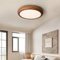 Scandinavische LED Plafondlamp met Houtaccent