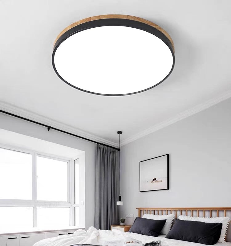 Houten Ronde LED Plafondlamp