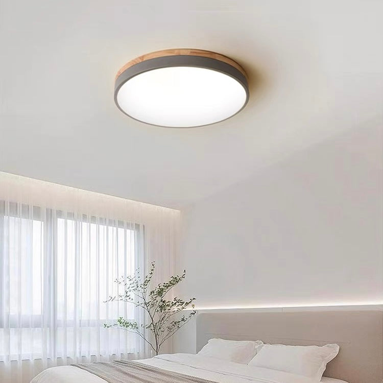 Houten Ronde LED Plafondlamp