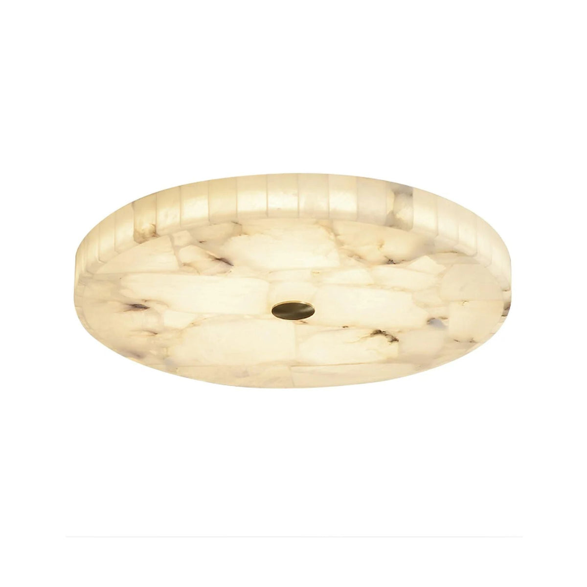 Ronde en Slanke LED Plafondlamp van Albast