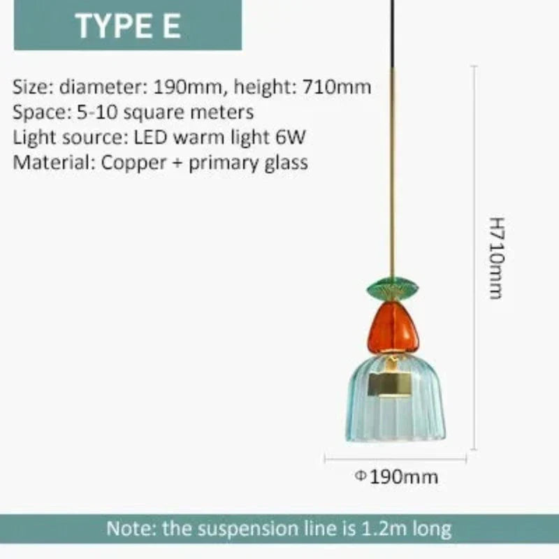 Macaron Glazen Hanglamp