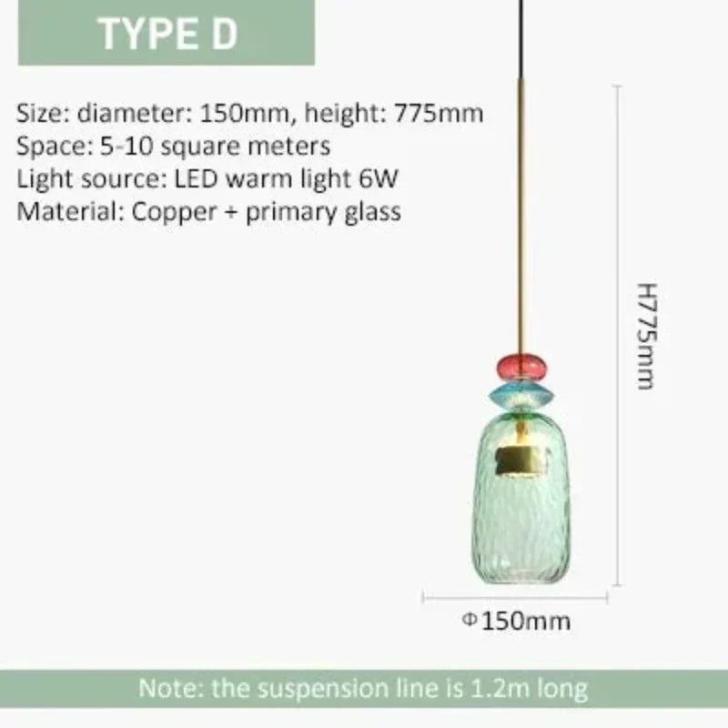Macaron Glazen Hanglamp