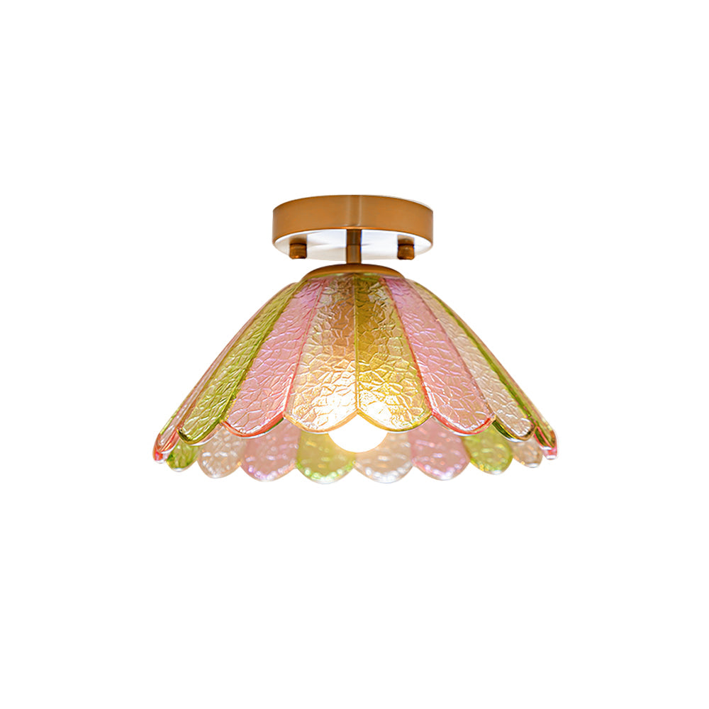 Glazen Plafondlamp in Bloemvorm