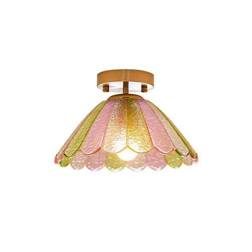 Glazen Plafondlamp in Bloemvorm