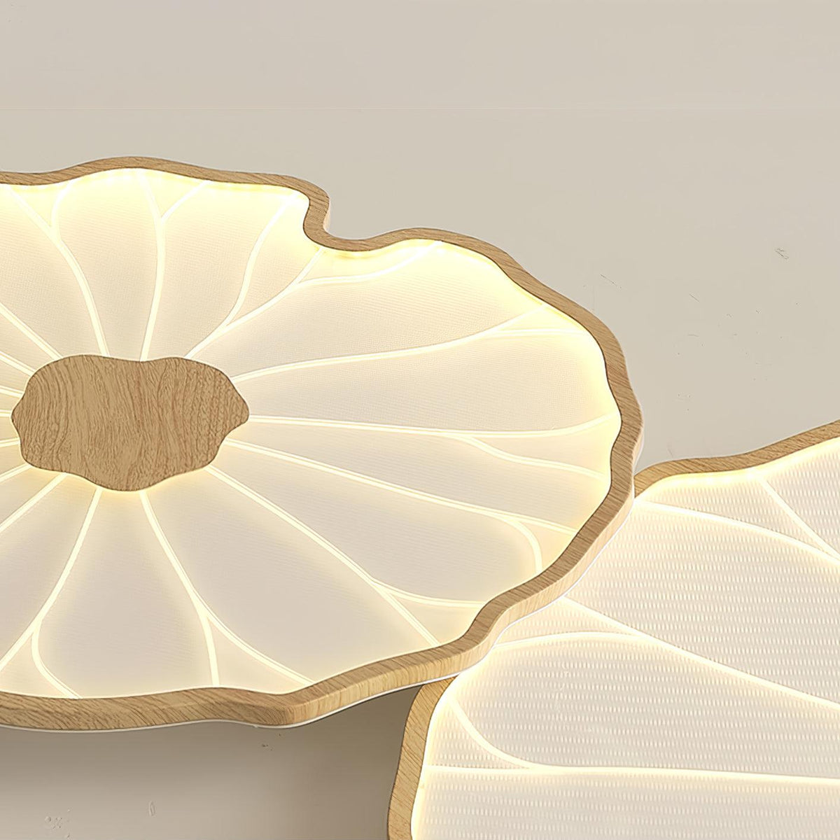 Moderne LED Plafondlamp Houtlook