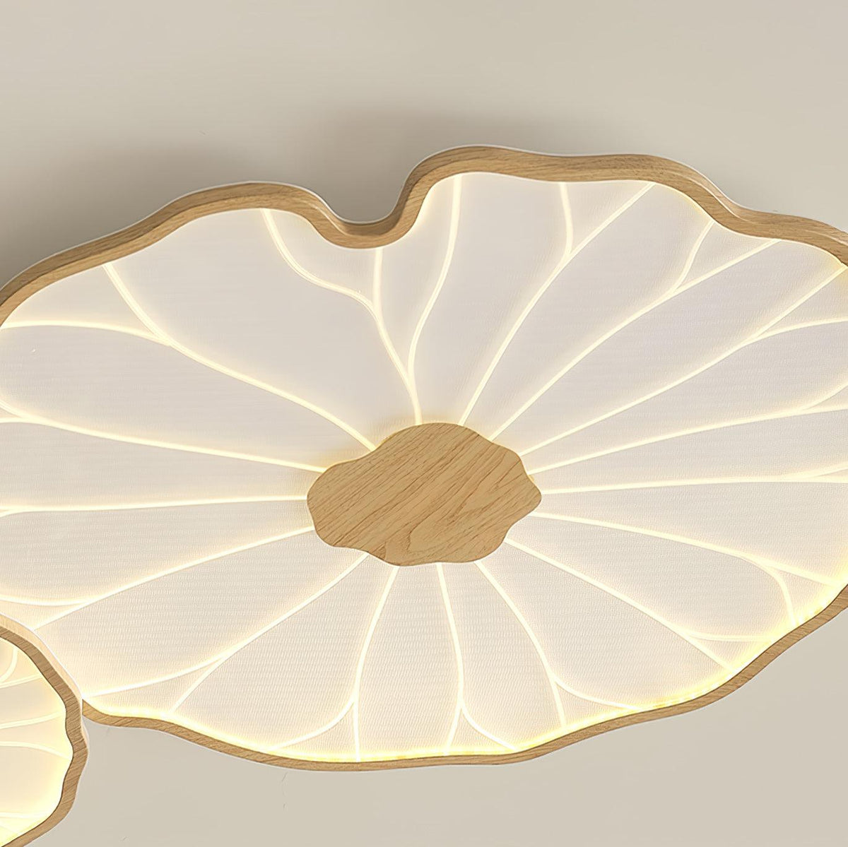 Moderne LED Plafondlamp Houtlook