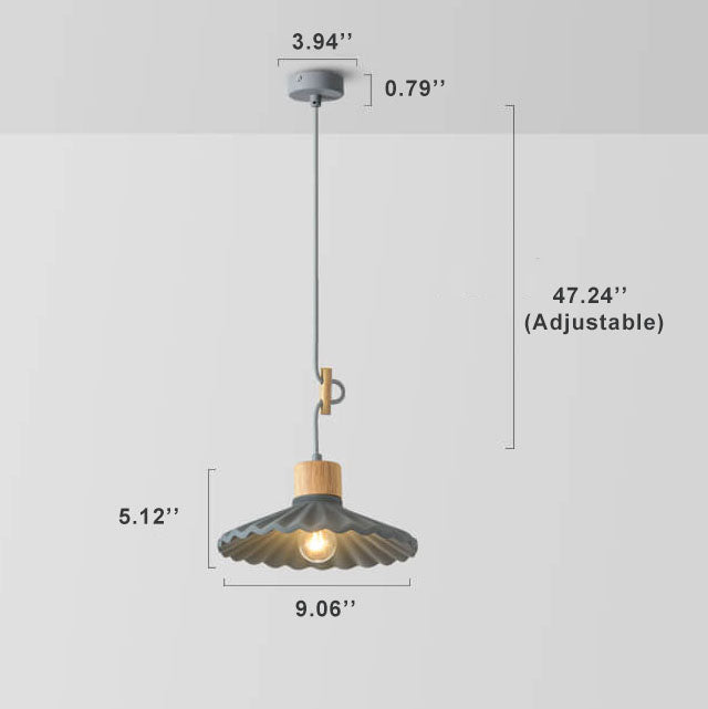 Cementen Hanglamp met Verstelbaar Snoer