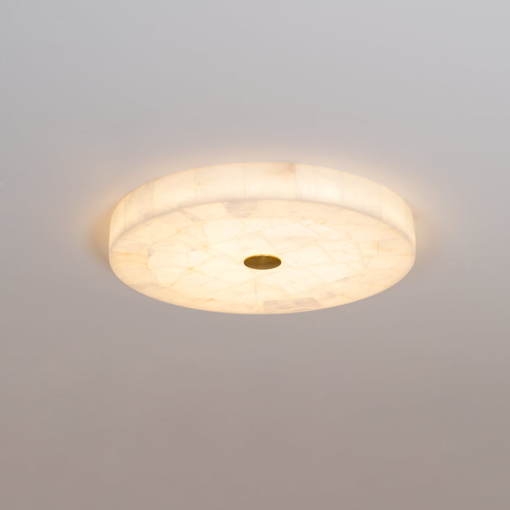 Ronde en Slanke LED Plafondlamp van Albast