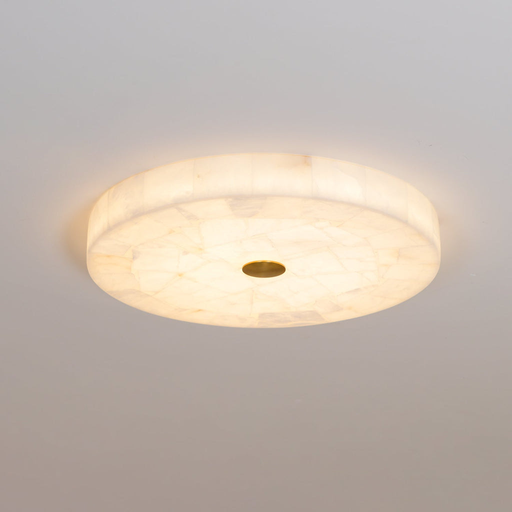 Ronde en Slanke LED Plafondlamp van Albast