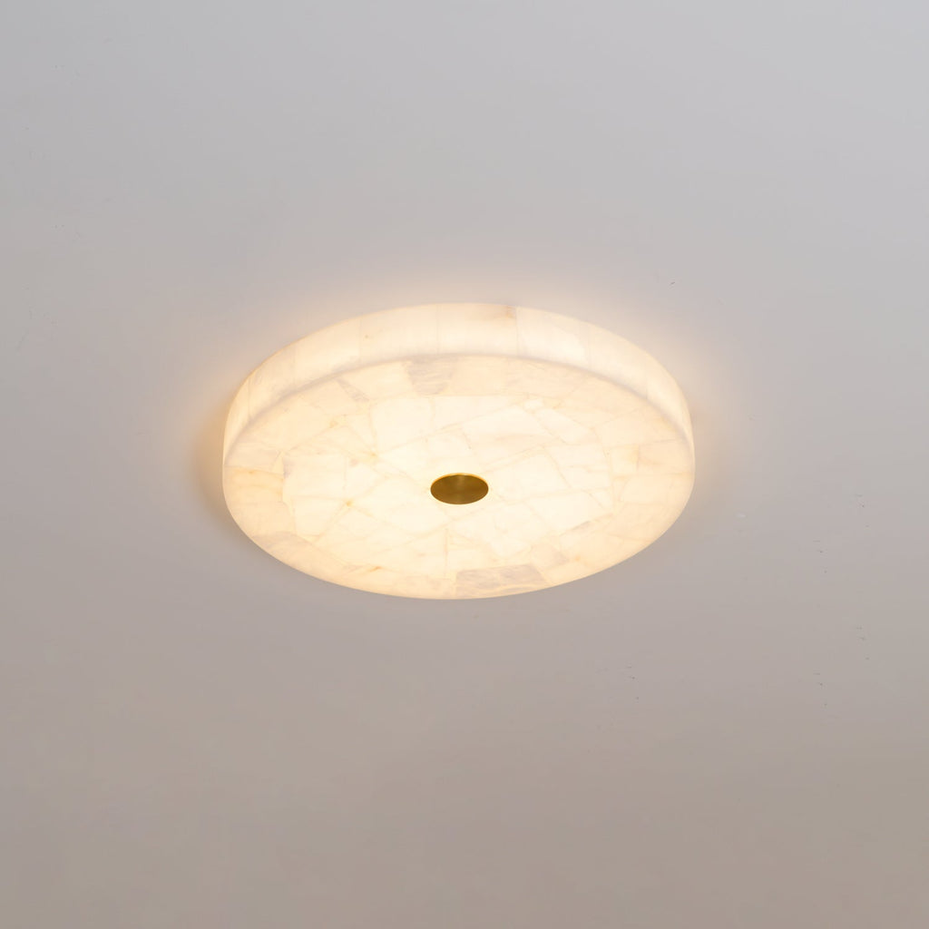 Ronde en Slanke LED Plafondlamp van Albast