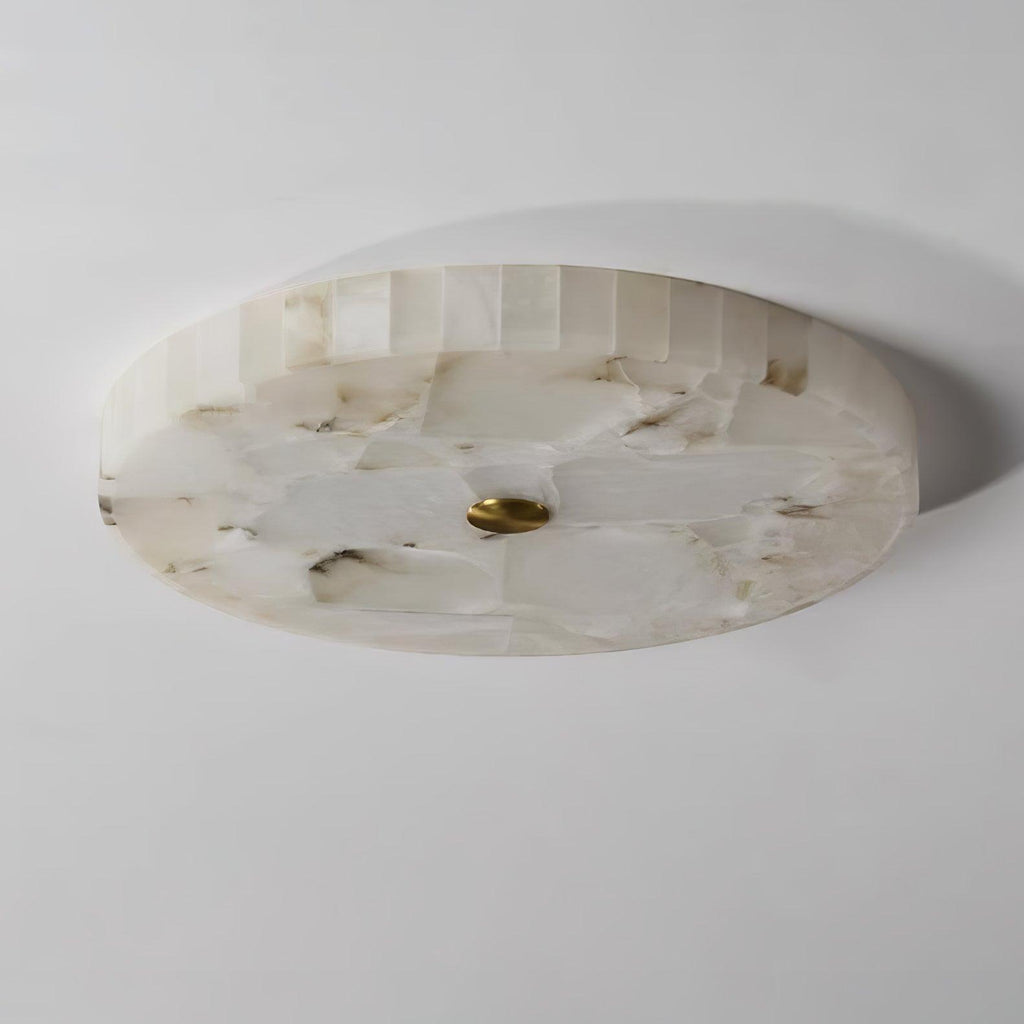 Ronde en Slanke LED Plafondlamp van Albast