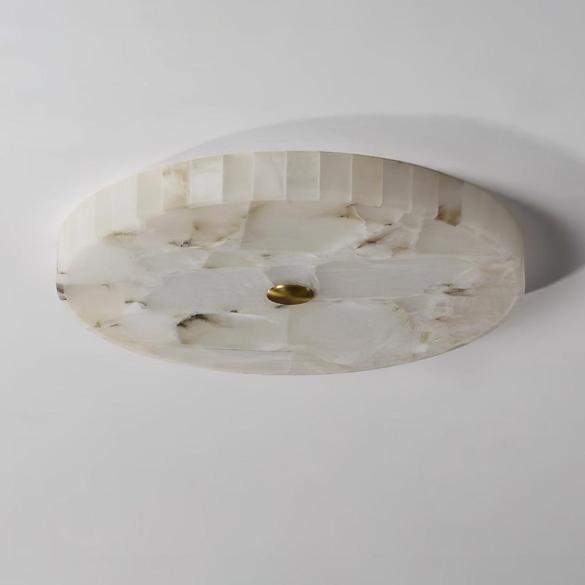 Ronde en Slanke LED Plafondlamp van Albast