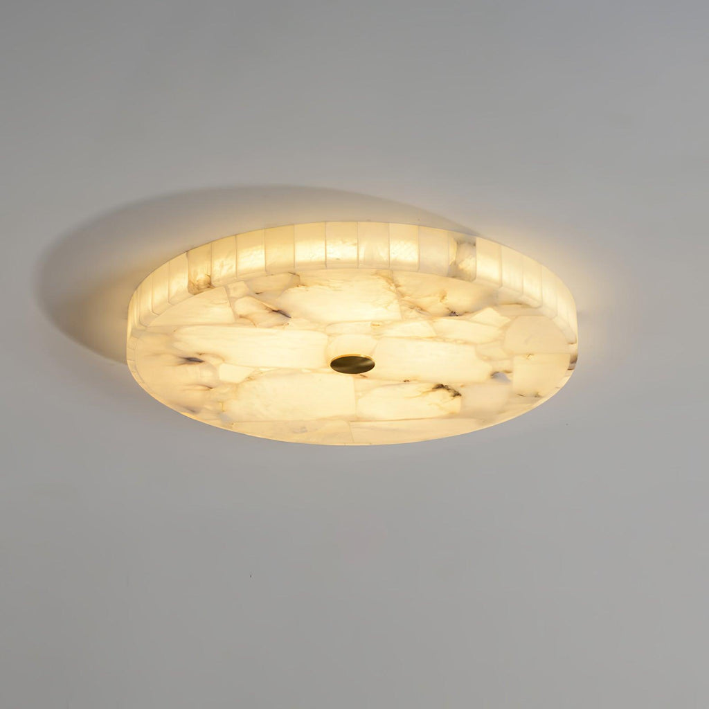 Ronde en Slanke LED Plafondlamp van Albast