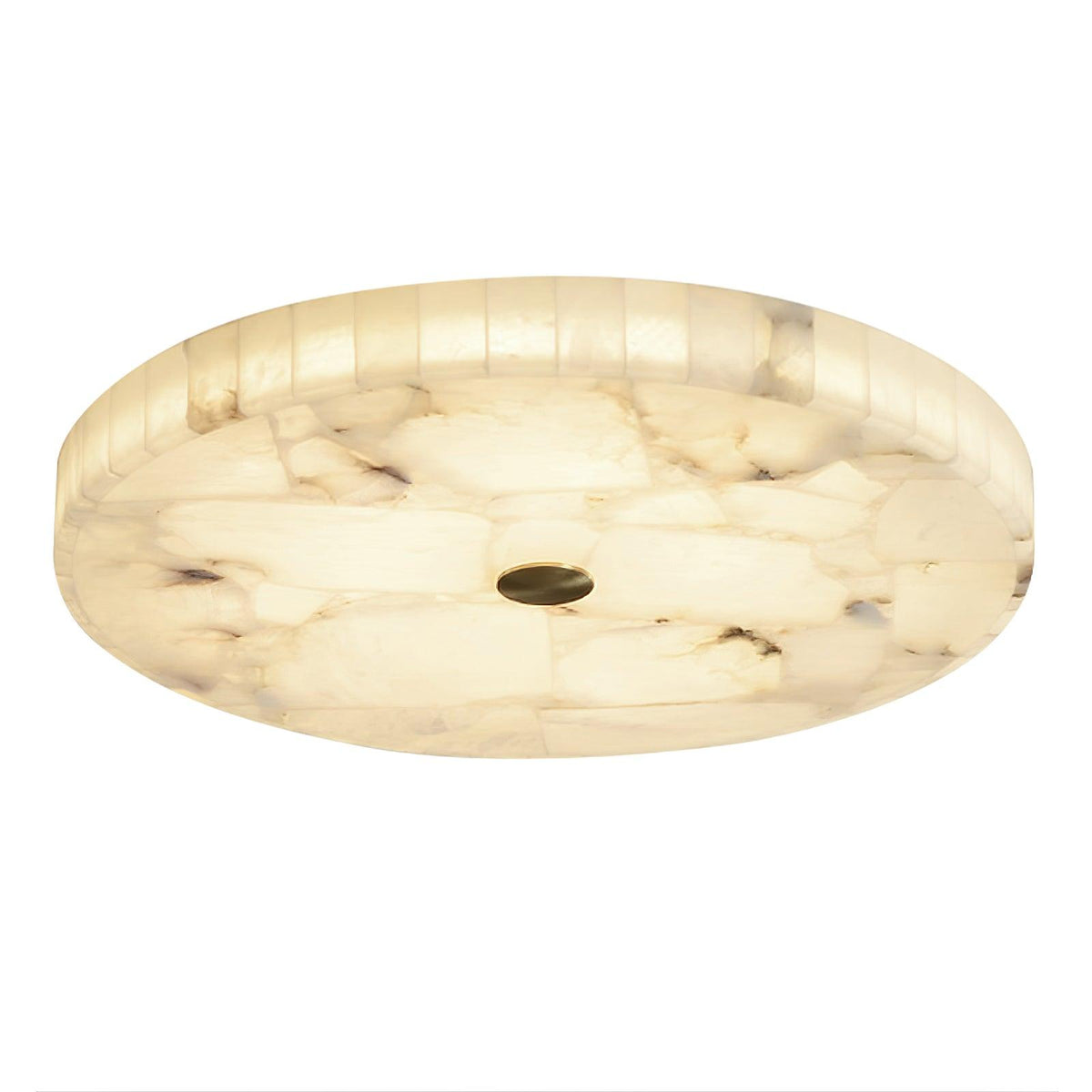 Ronde en Slanke LED Plafondlamp van Albast