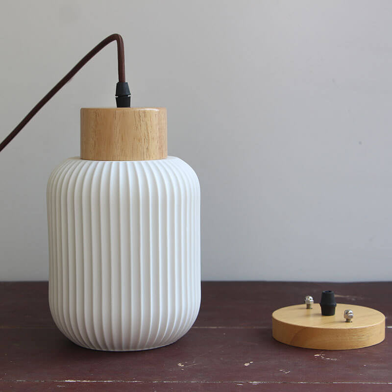 Keramiek en Hout Moderne Wandlamp