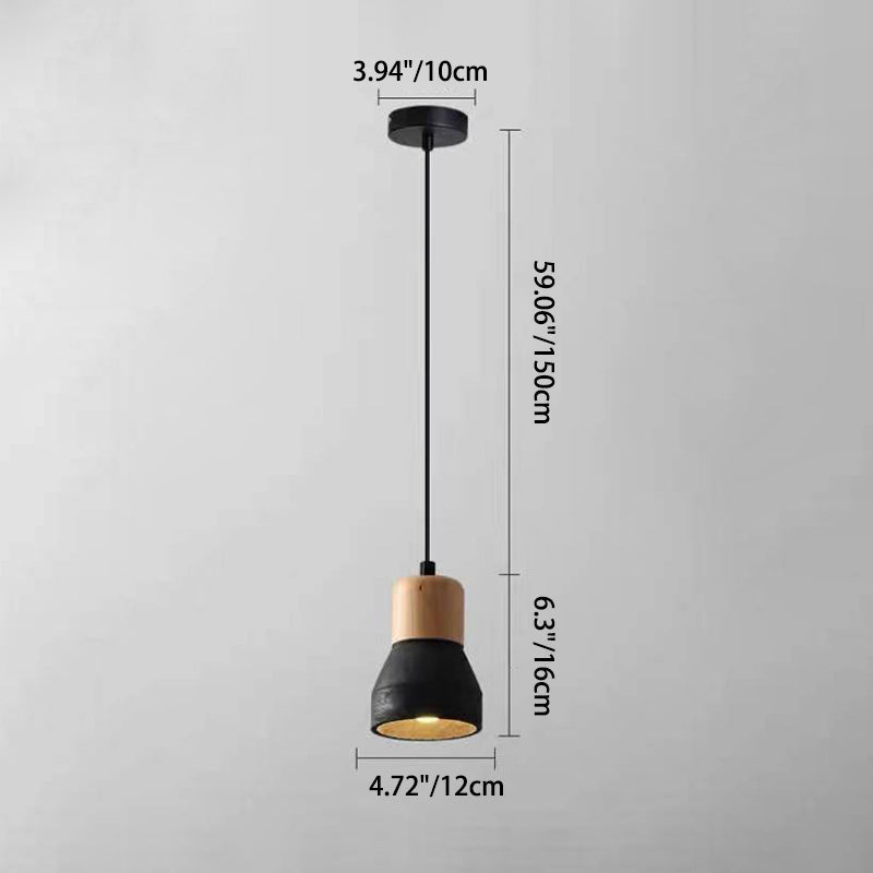 Cement & Hout Industriële Hanglamp