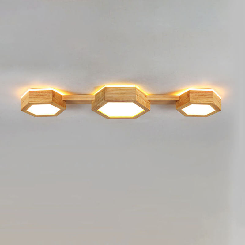 Moderne Houten Japandi LED Plafondlamp