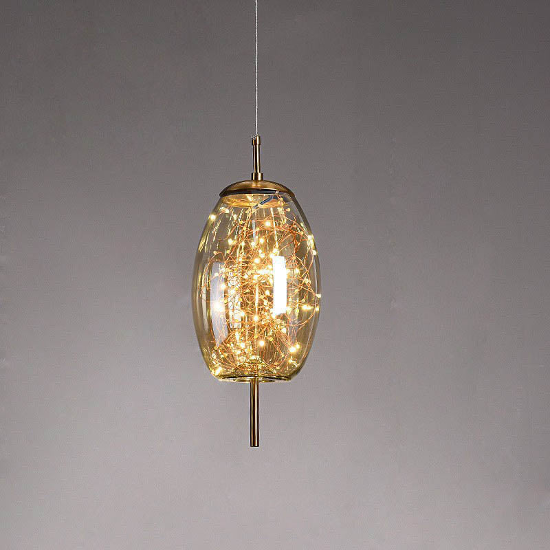 Scandinavische Glazen LED Hanglamp