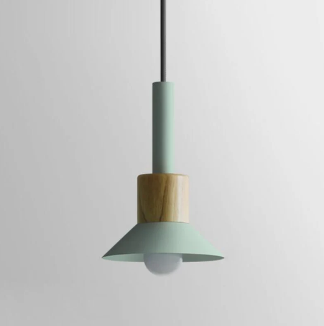 Scandinavische houten hanglamp