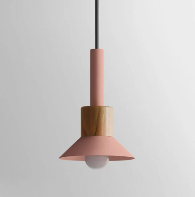Scandinavische houten hanglamp