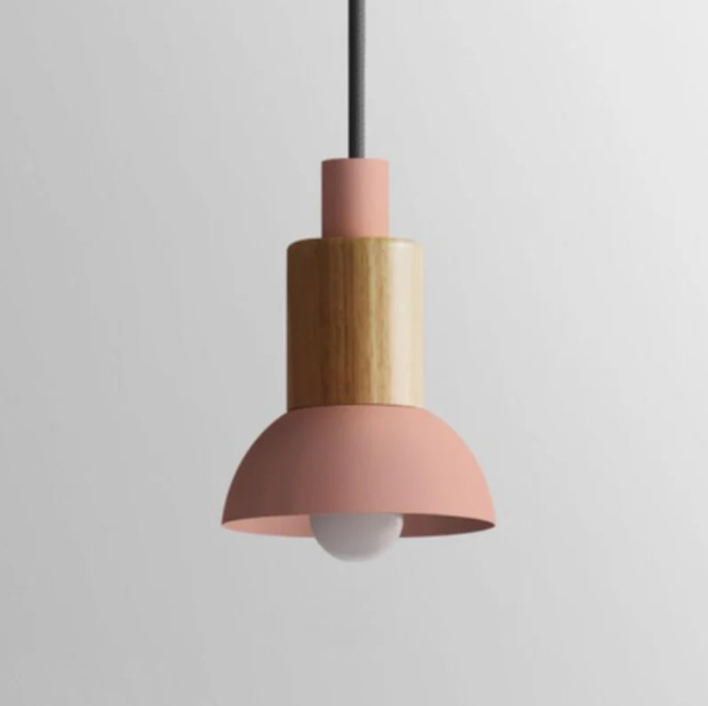 Scandinavische houten hanglamp