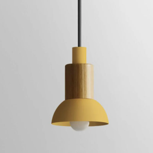 Scandinavische houten hanglamp