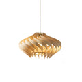 Japandi houten hanglamp met lamellen