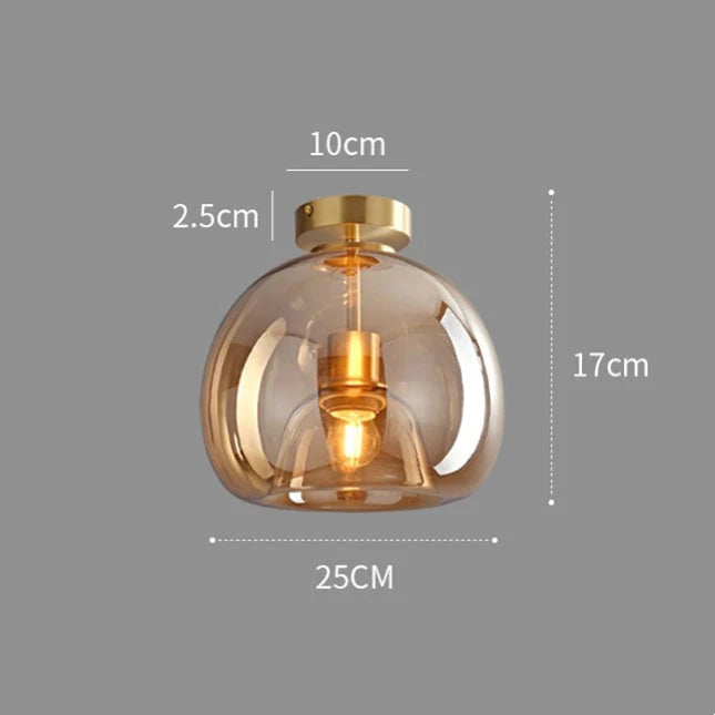 Retro Glazen Plafondlamp
