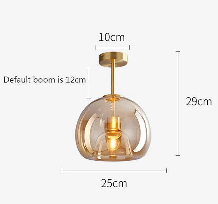 Retro Glazen Plafondlamp