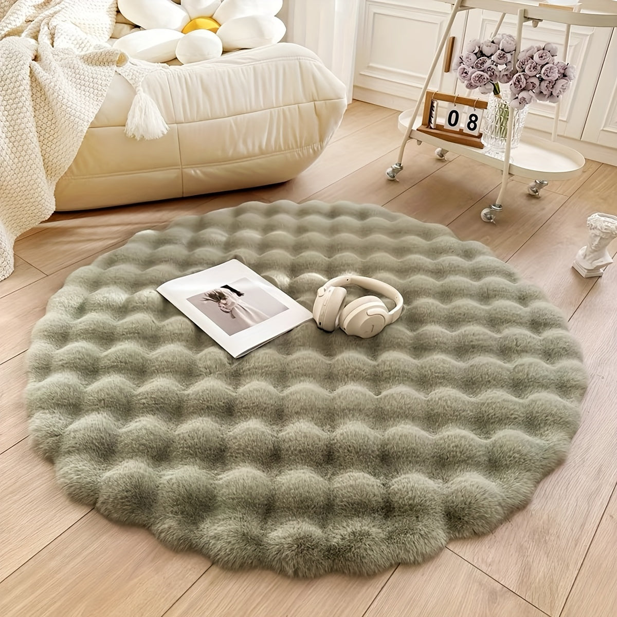 Bubble rond vloerkleed
