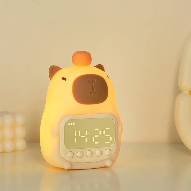 Capy capibara nachtlamp met wekker