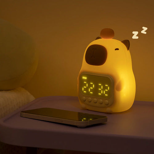Capy capibara nachtlamp met wekker