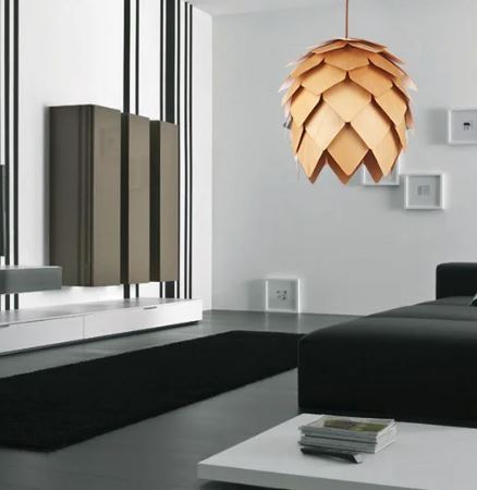 Eikenhouten Hanglamp Verstelbaar