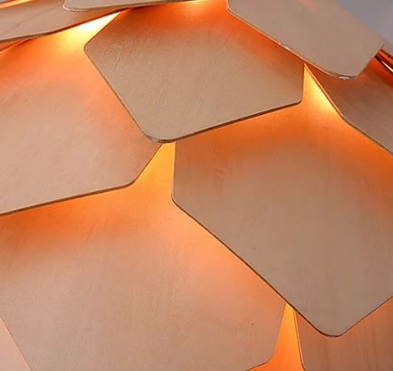 Eikenhouten Hanglamp Verstelbaar