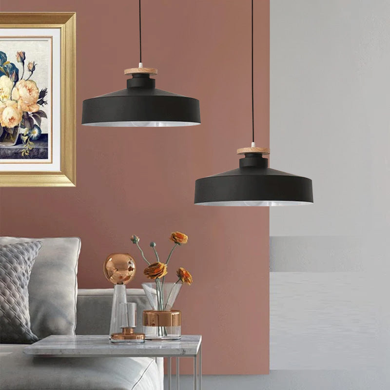 Scandinavische houten hanglamp