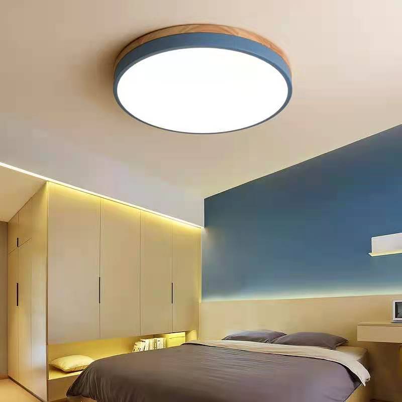 Houten Ronde LED Plafondlamp